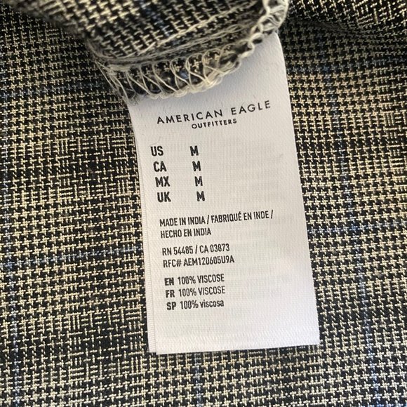 AE AMERICAN EAGLE PLAID WIDE LEG PAPER BAG WAIST PANTS SIZE medium - Picture 5 of 5